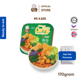 Ready-to-eat Mi Kari dengan Pek Pemanas | RTE Kari Noodle with Self-heating Pad (170gram)