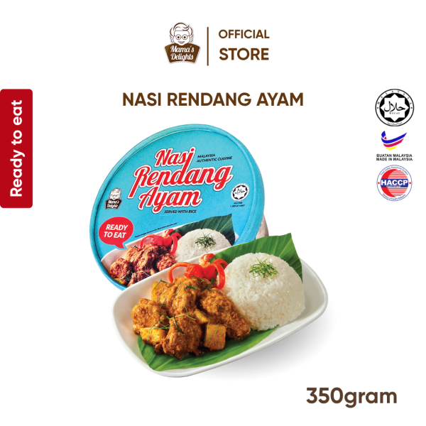 Ready-to-eat Nasi Rendang Ayam | Rendang Chicken Rice (350gram)