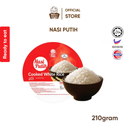 Ready-to-eat Nasi Putih | RTE Cooked White Rice (210gram)