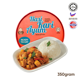 Ready-to-eat Nasi Kari Ayam | RTE Curry Chicken Rice (350gram)