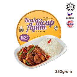 Ready-to-eat Nasi Ayam Kicap | RTE Soy Sauce Chicken Rice (350gram)