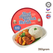 Ready-to-eat Nasi Ayam Masak Merah | RTE Masak Merah Chicken Rice (350gram)