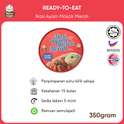Ready-to-eat Nasi Ayam Masak Merah | RTE Masak Merah Chicken Rice (350gram)